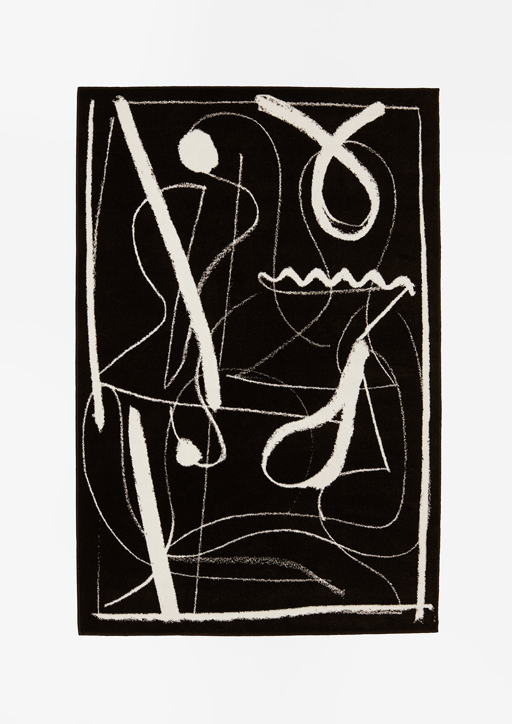 Two Women Rug in Black