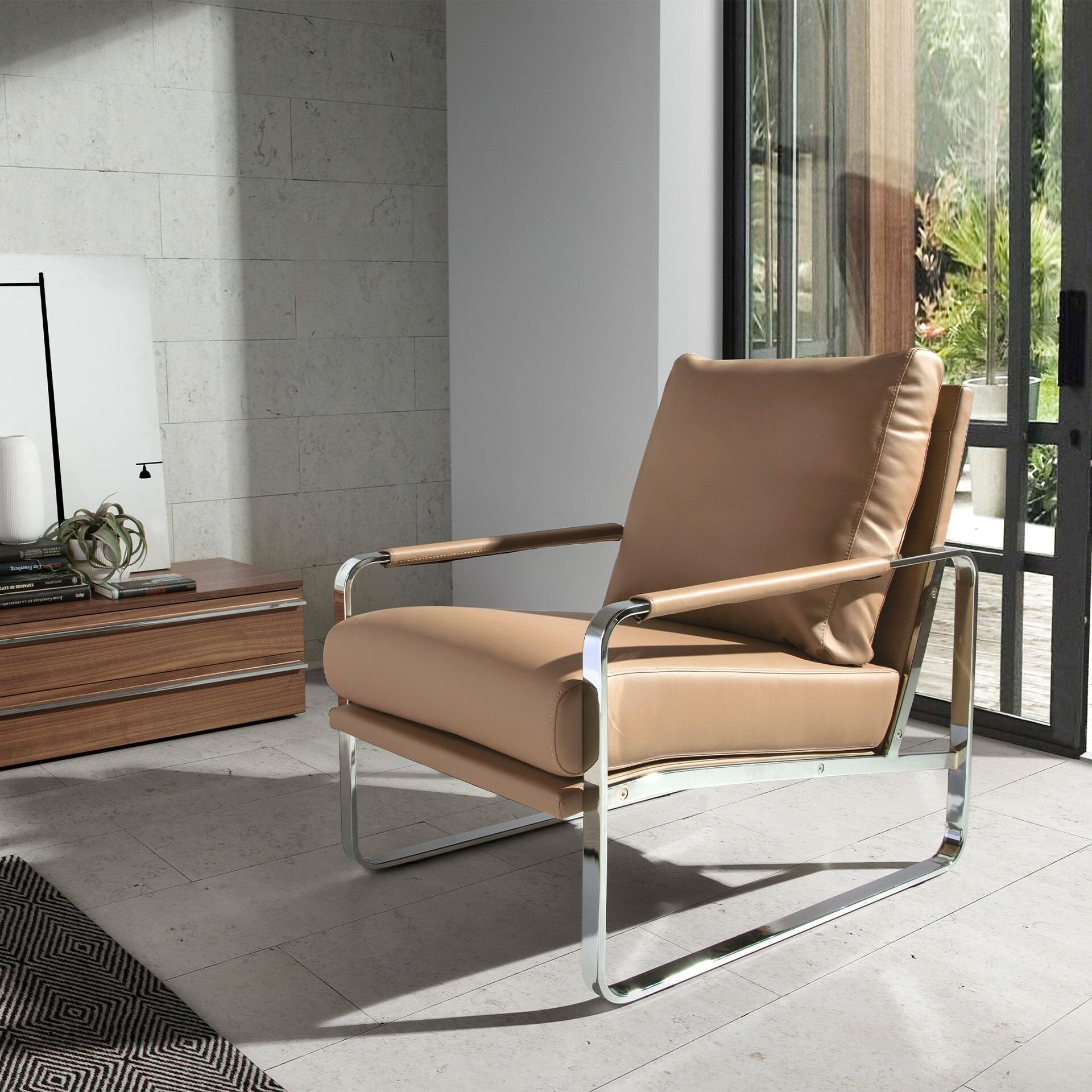 Mink Leatherette Armchair