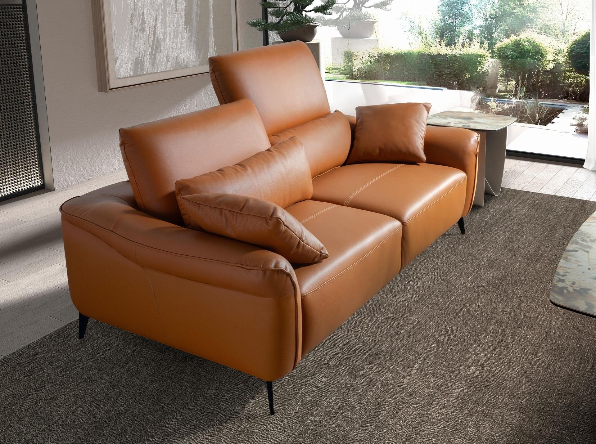 3 Seater Sofa Brown Leather
