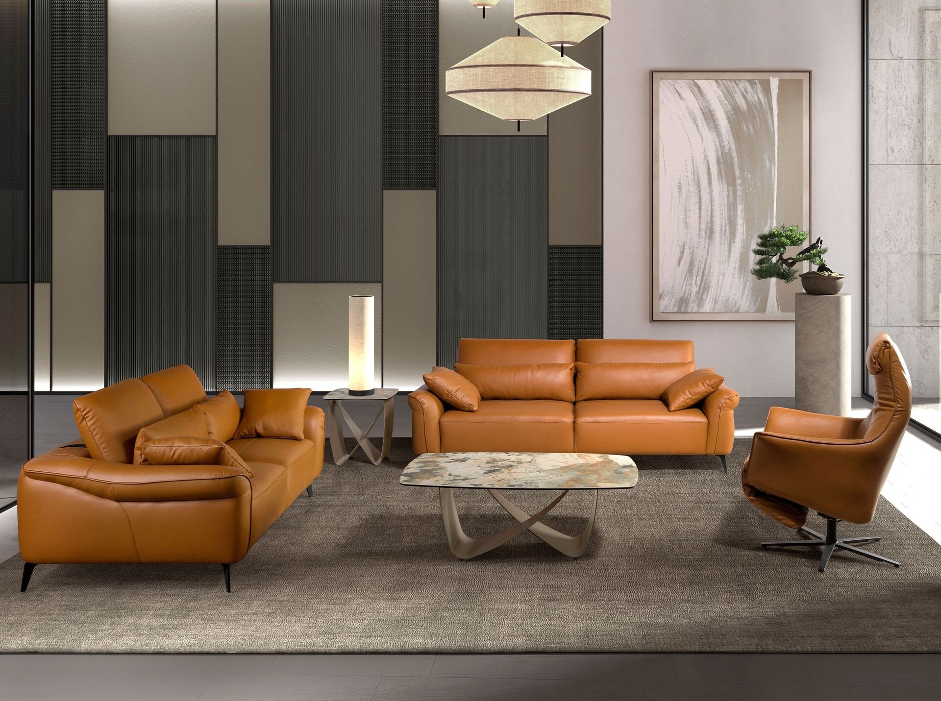 3 Seater Sofa Brown Leather