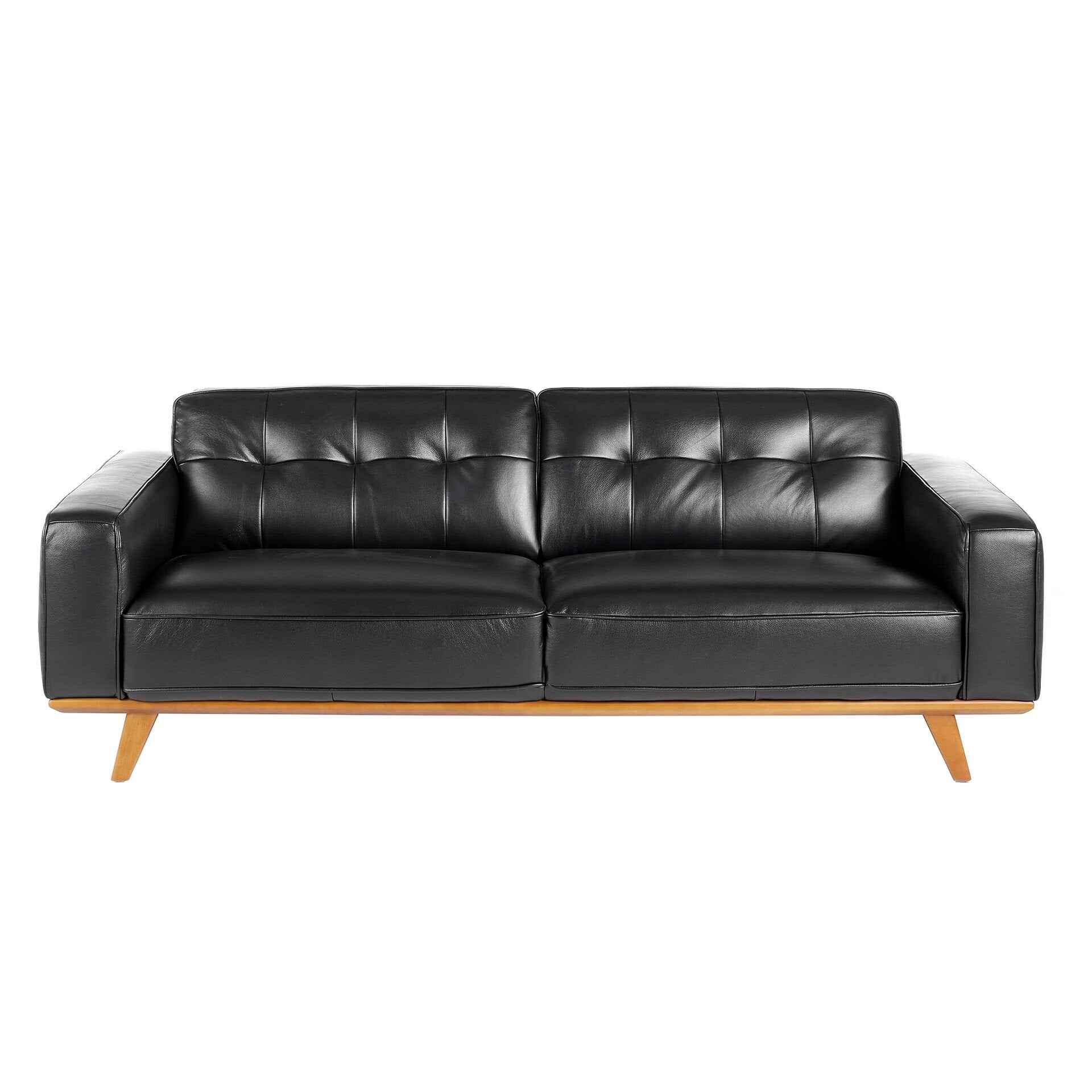 Chester 3 seater Sofa Black Leather