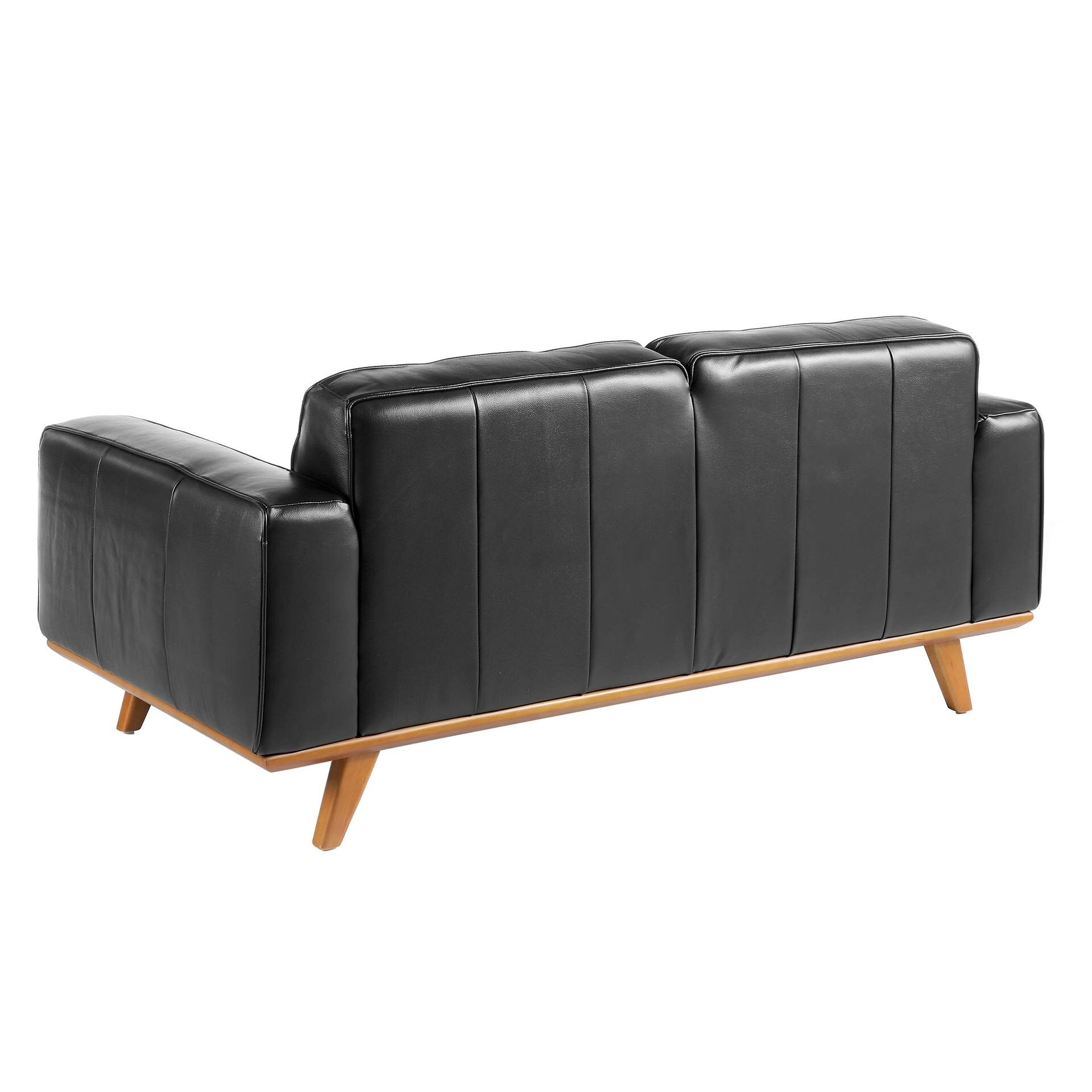 Chester 2 seater Sofa Black Leather
