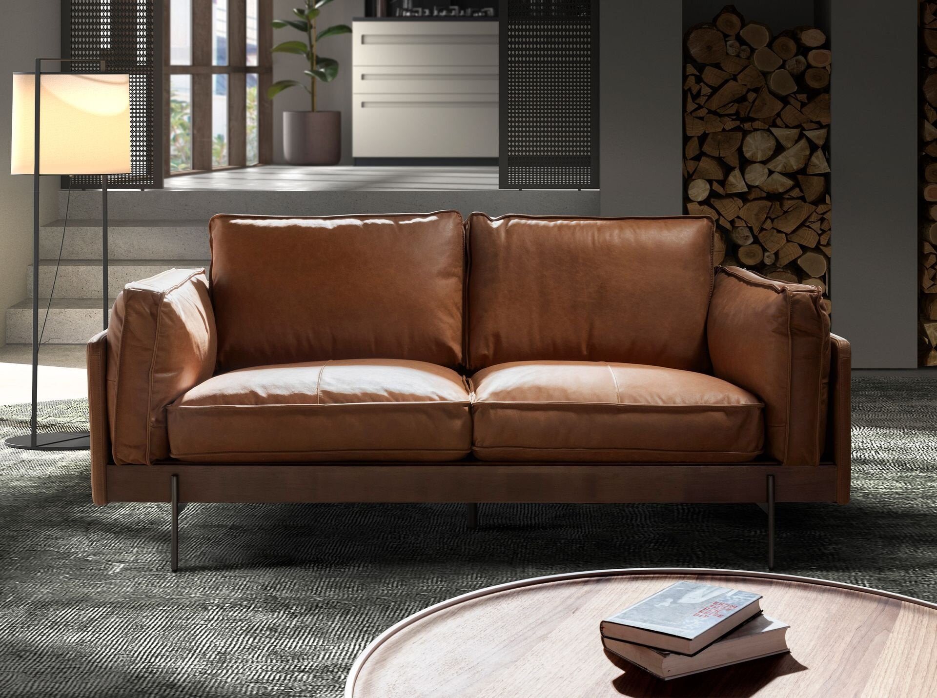 2 Seater Sofa Tobacco Brown Leather