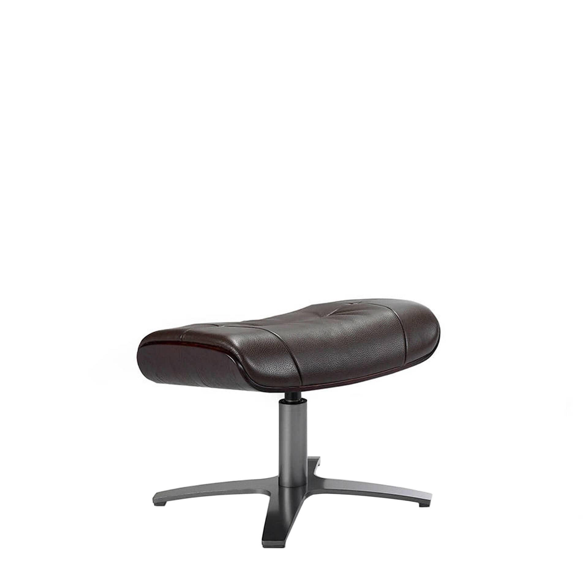 Ottoman Chocolate Brown Leather