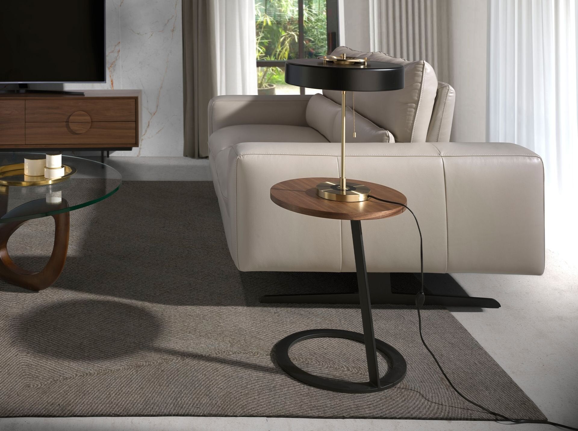 Table Lamp Gold Black Aluminium