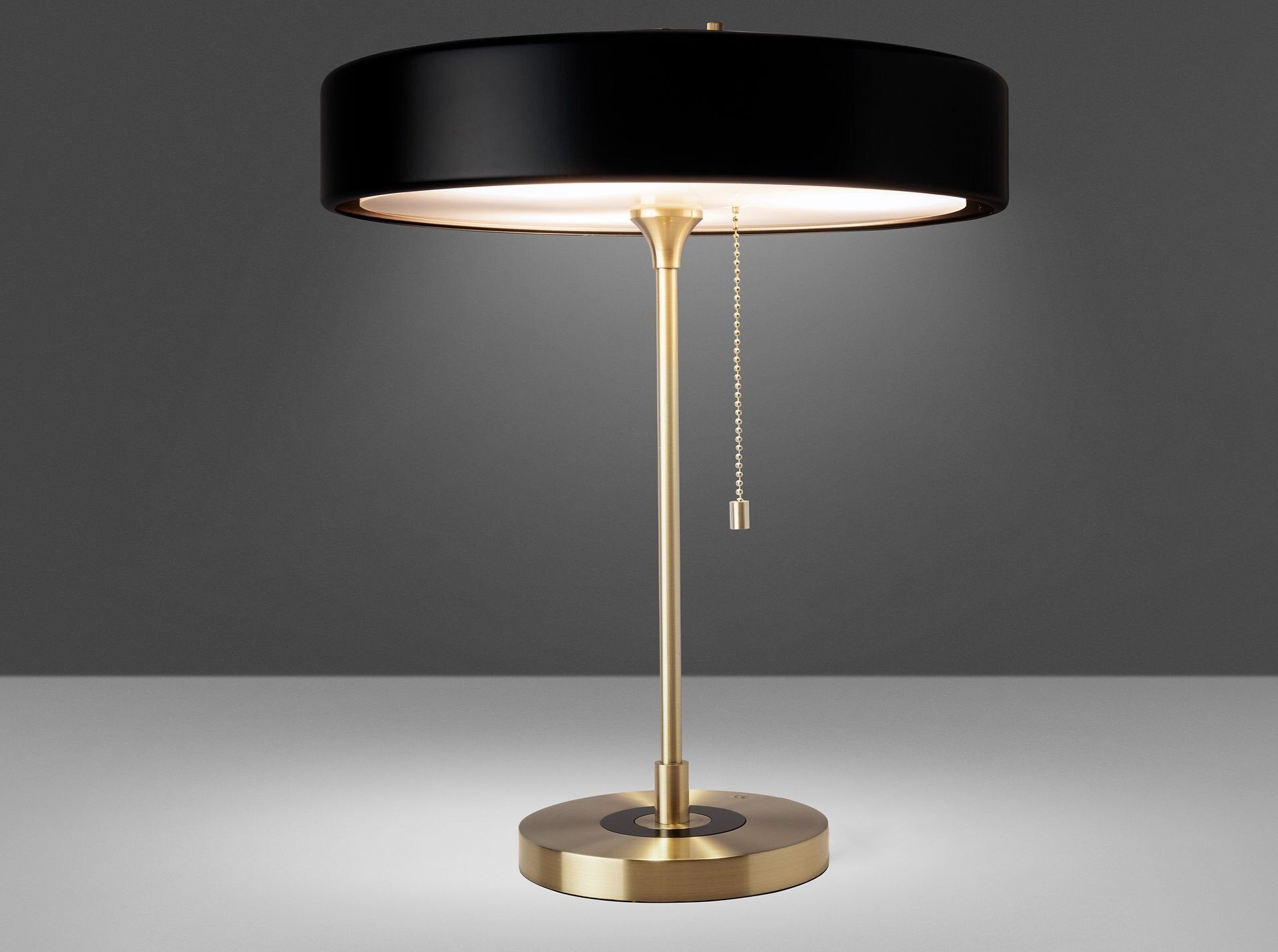 Table Lamp Gold Black Aluminium