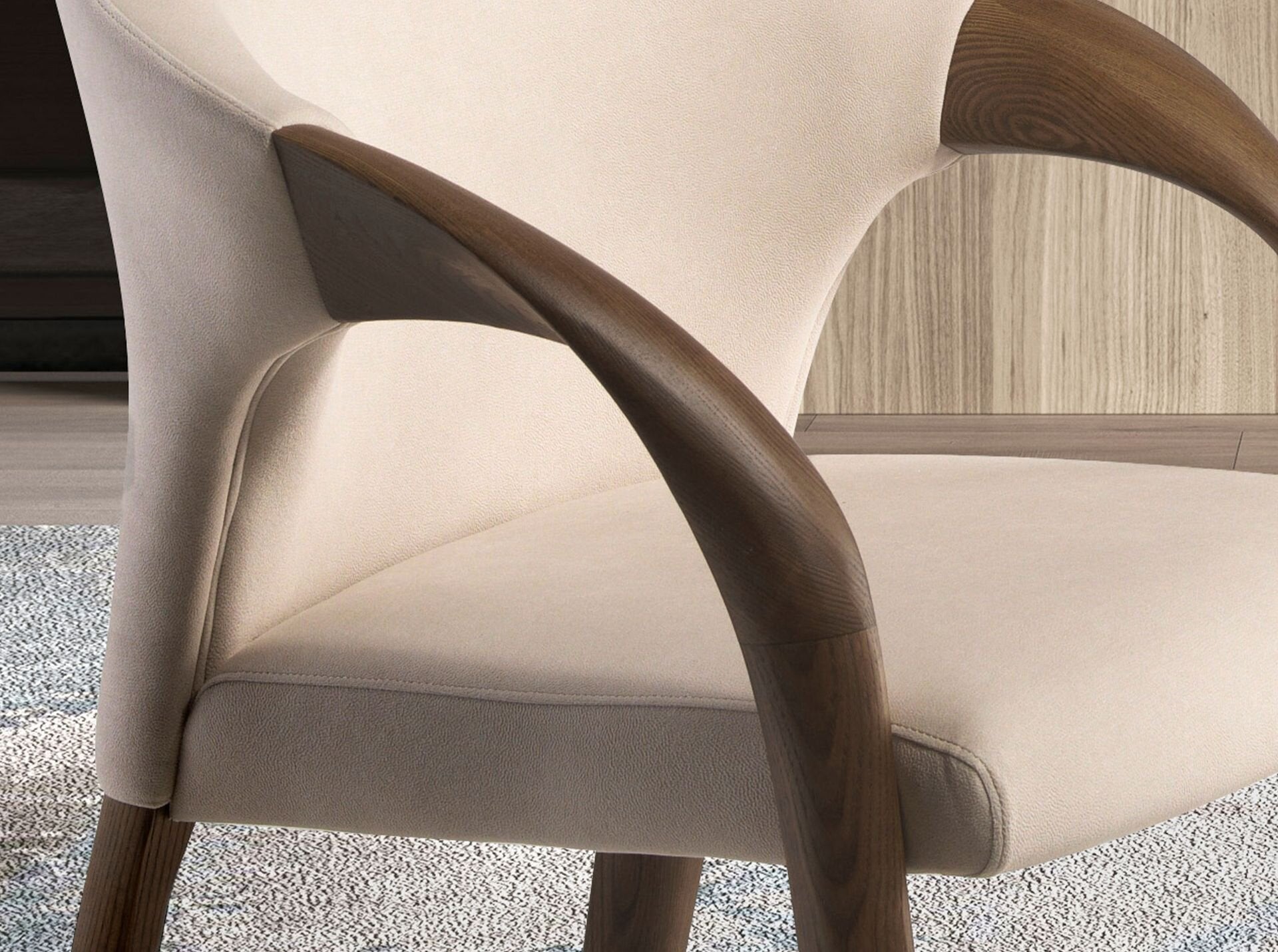 Cream Velvet Chair