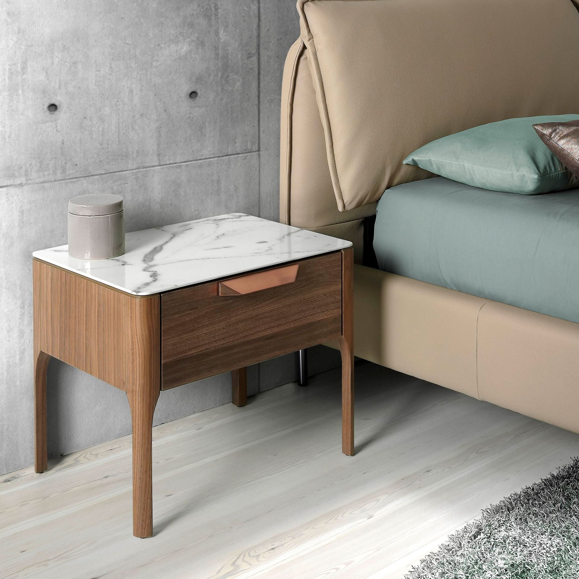 Walnut Bedside Table