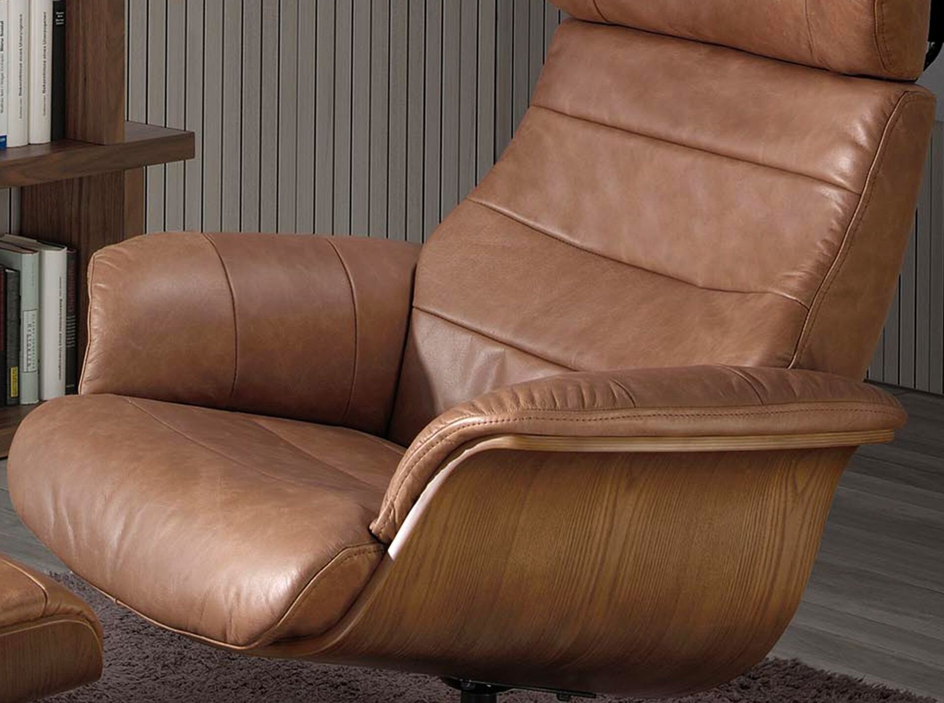 Camel Leather Armchair