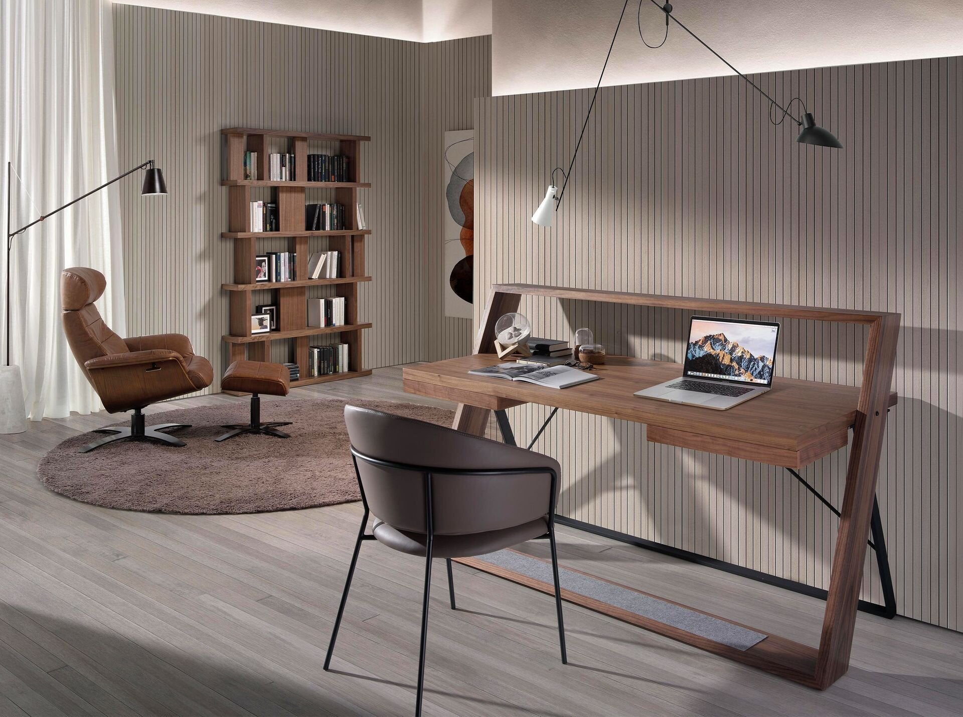 Camel Leather Armchair