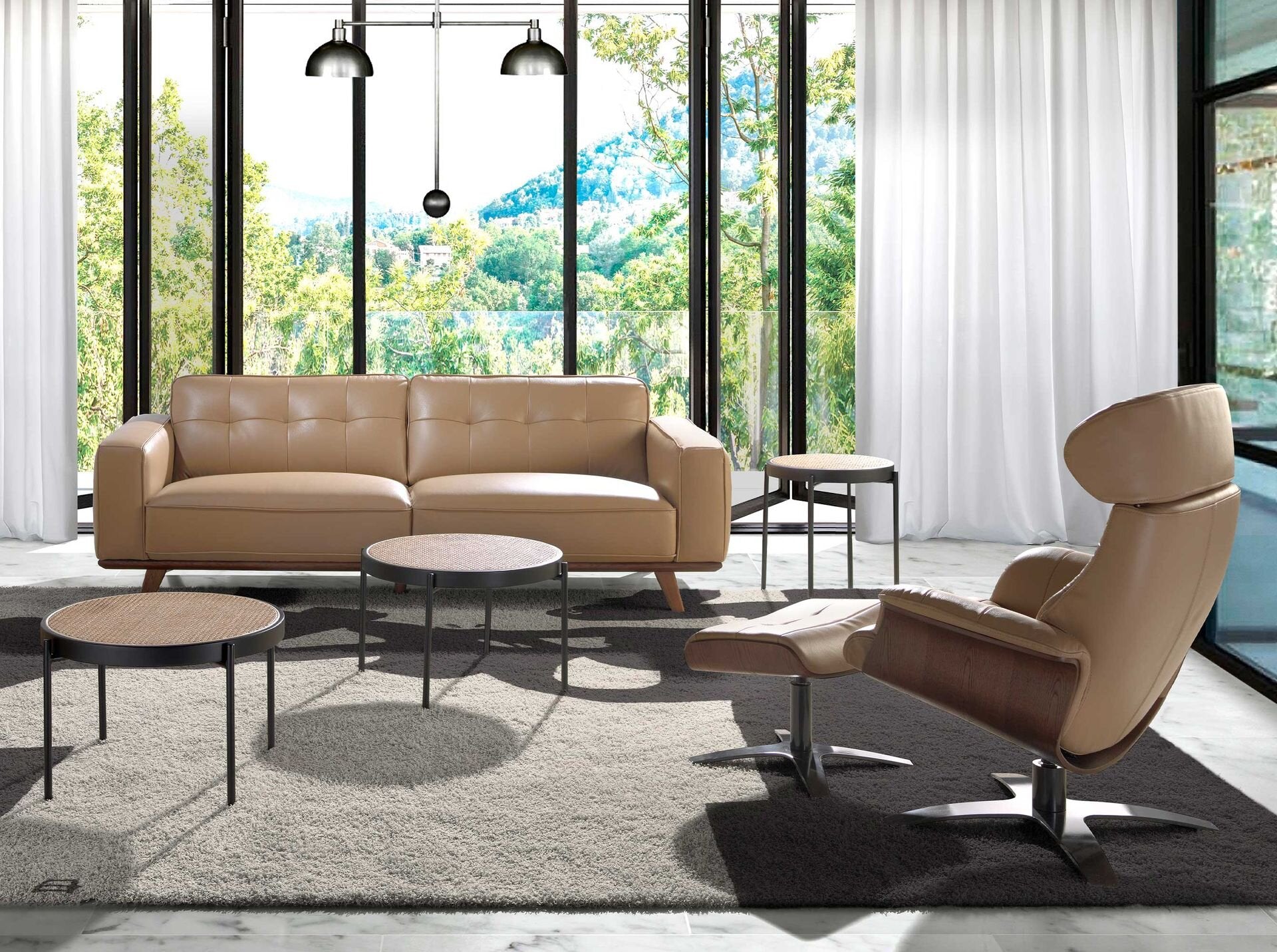 Sand Leather Armchair