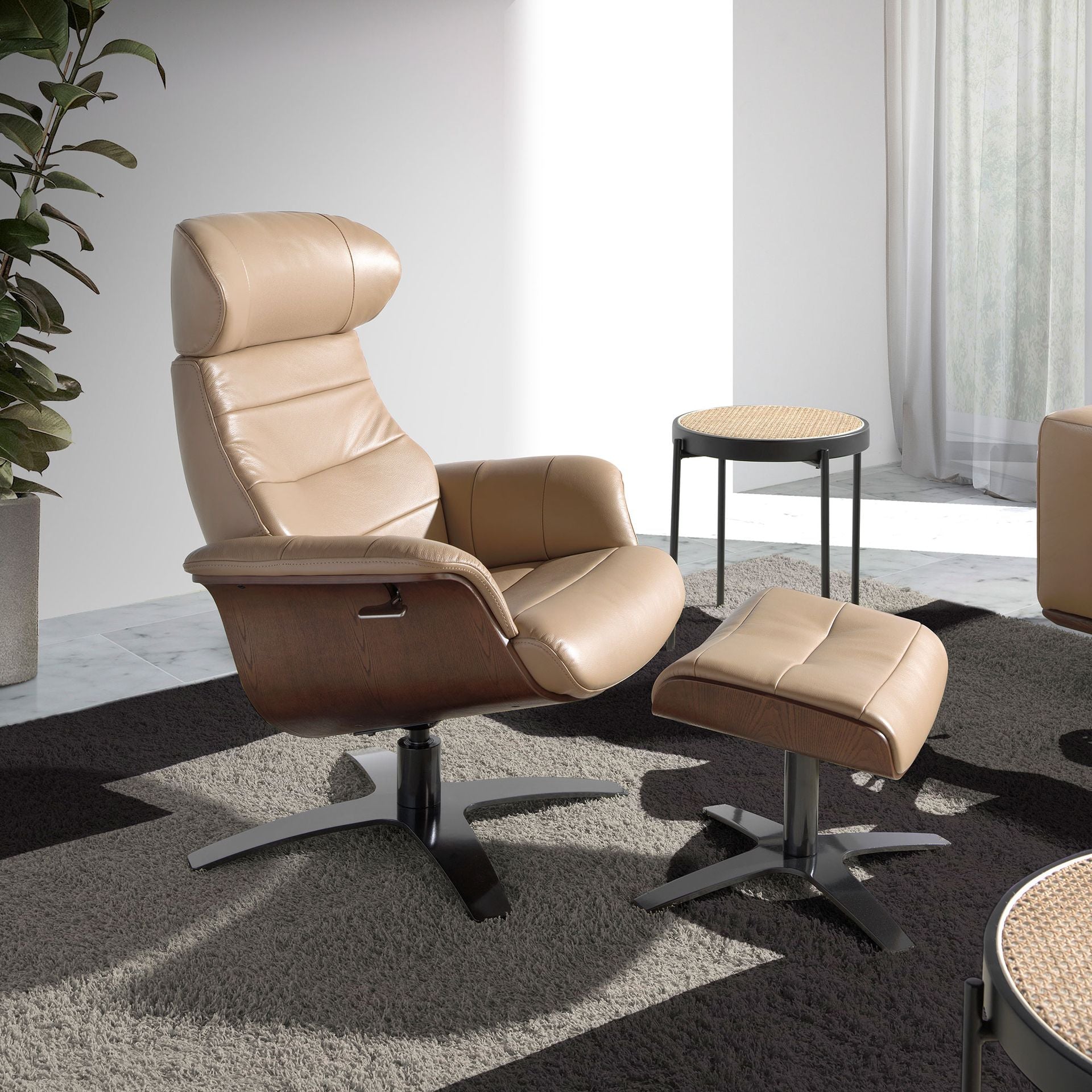 Sand Leather Armchair