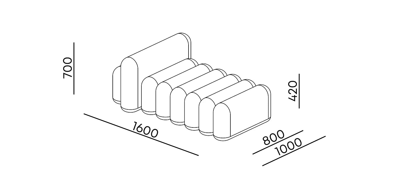 Puffa System Sofa M2
