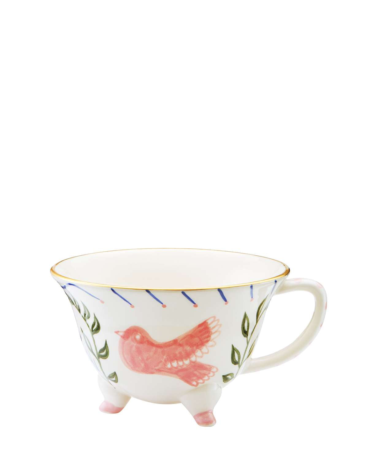 Ceramic cup with birds
