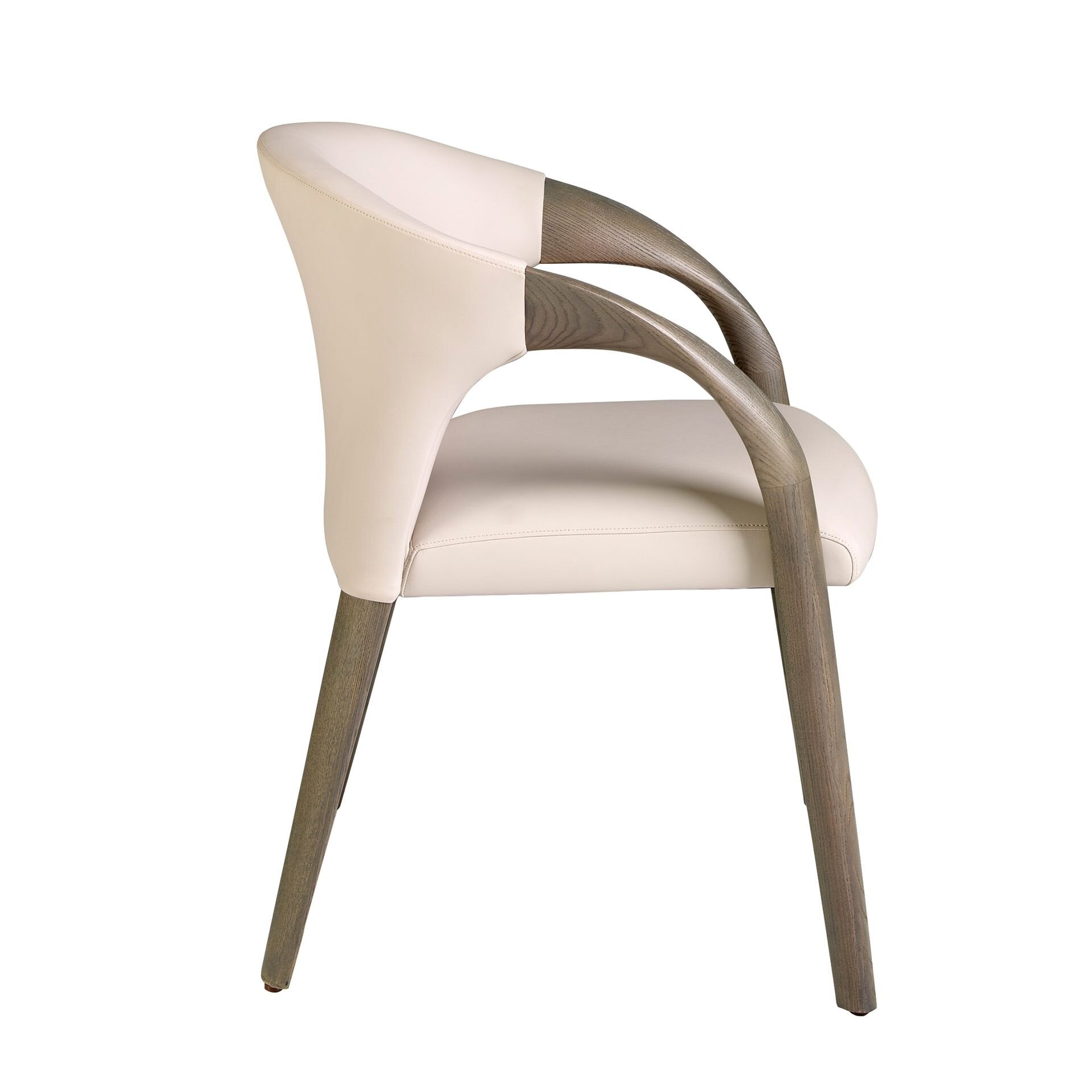 Cream Leatherette Chair