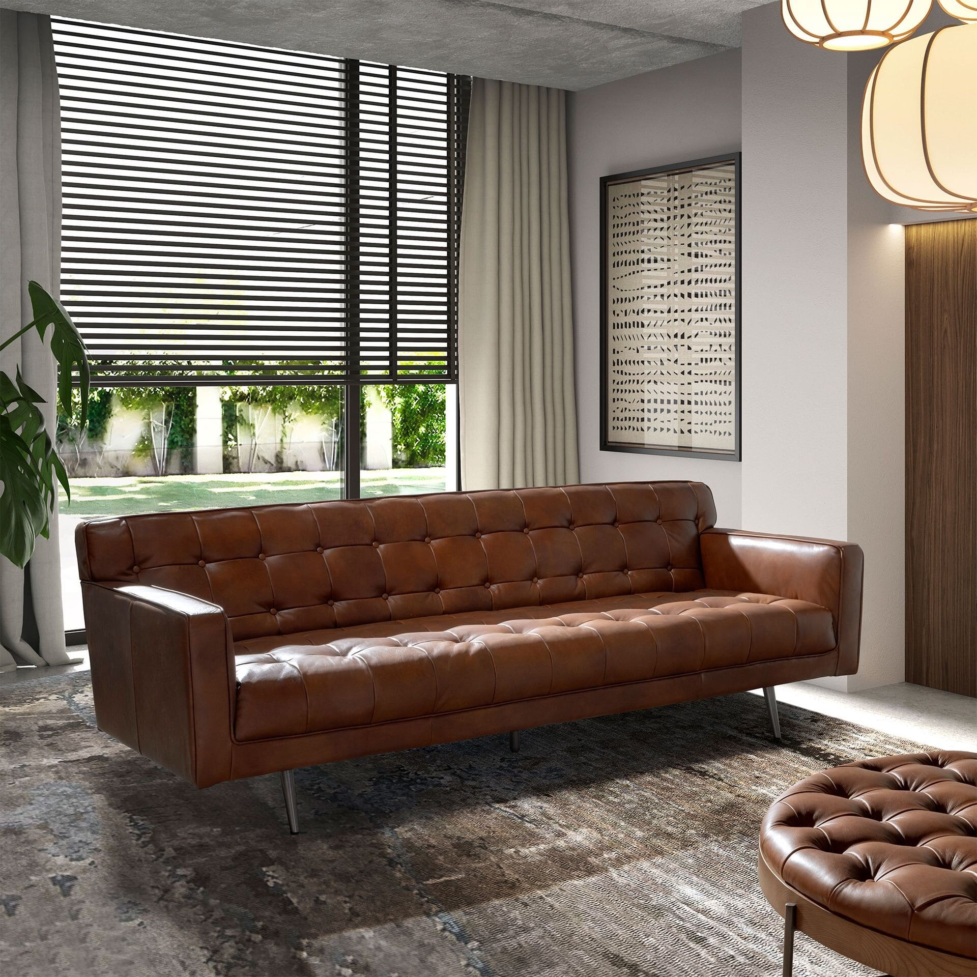 Chester 3 seater Sofa in Dark Brown Leather