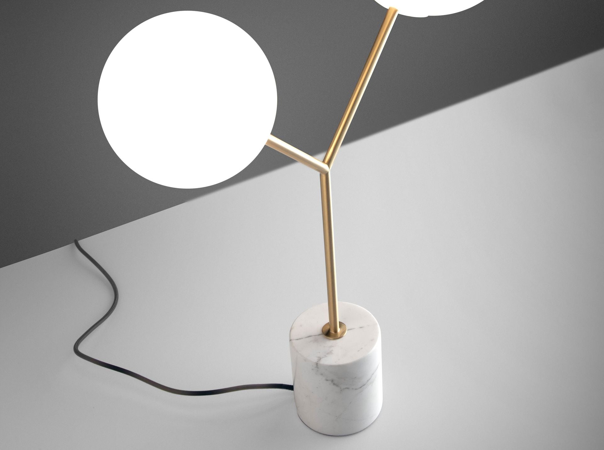 Table Lamp White Marble