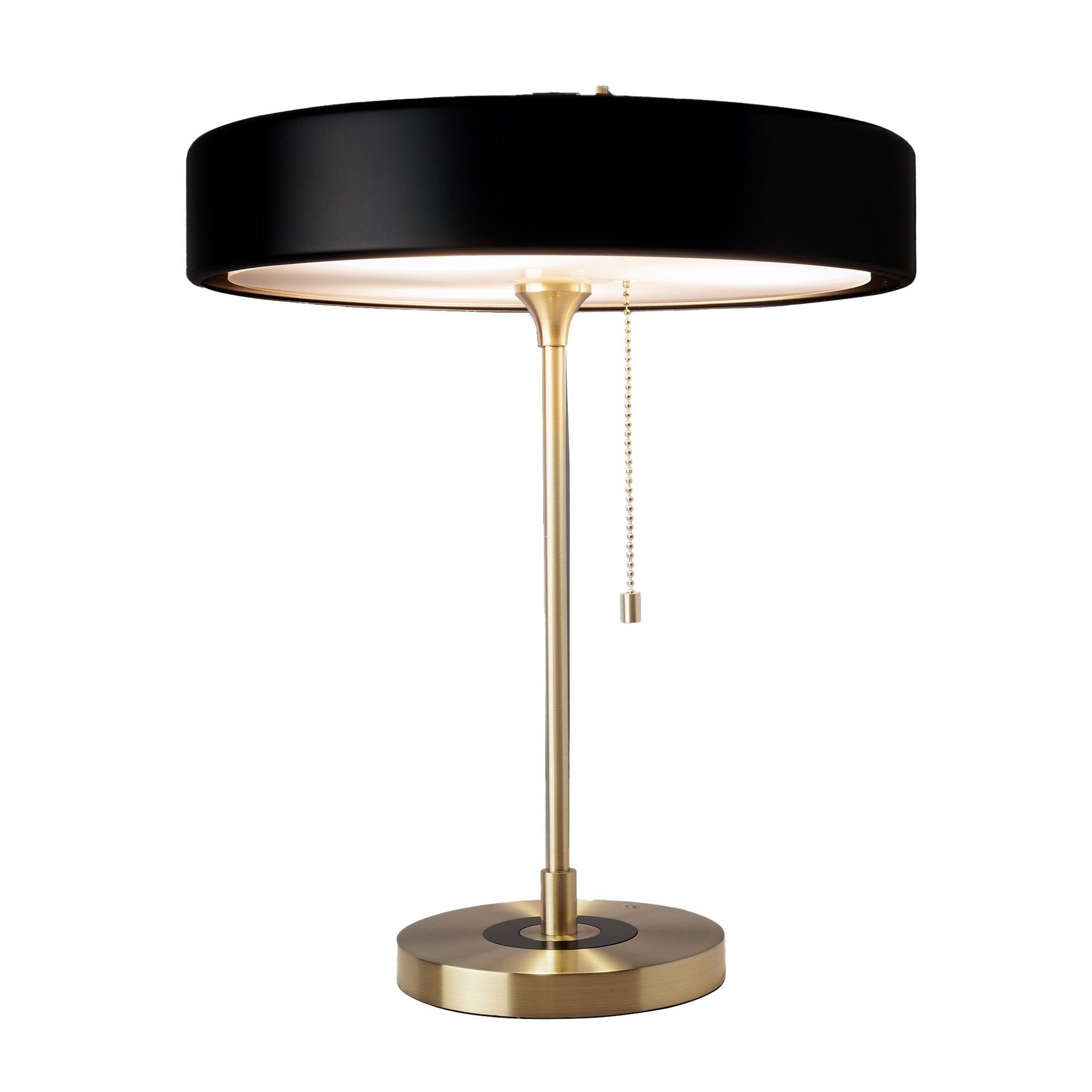 Table Lamp Gold Black Aluminium