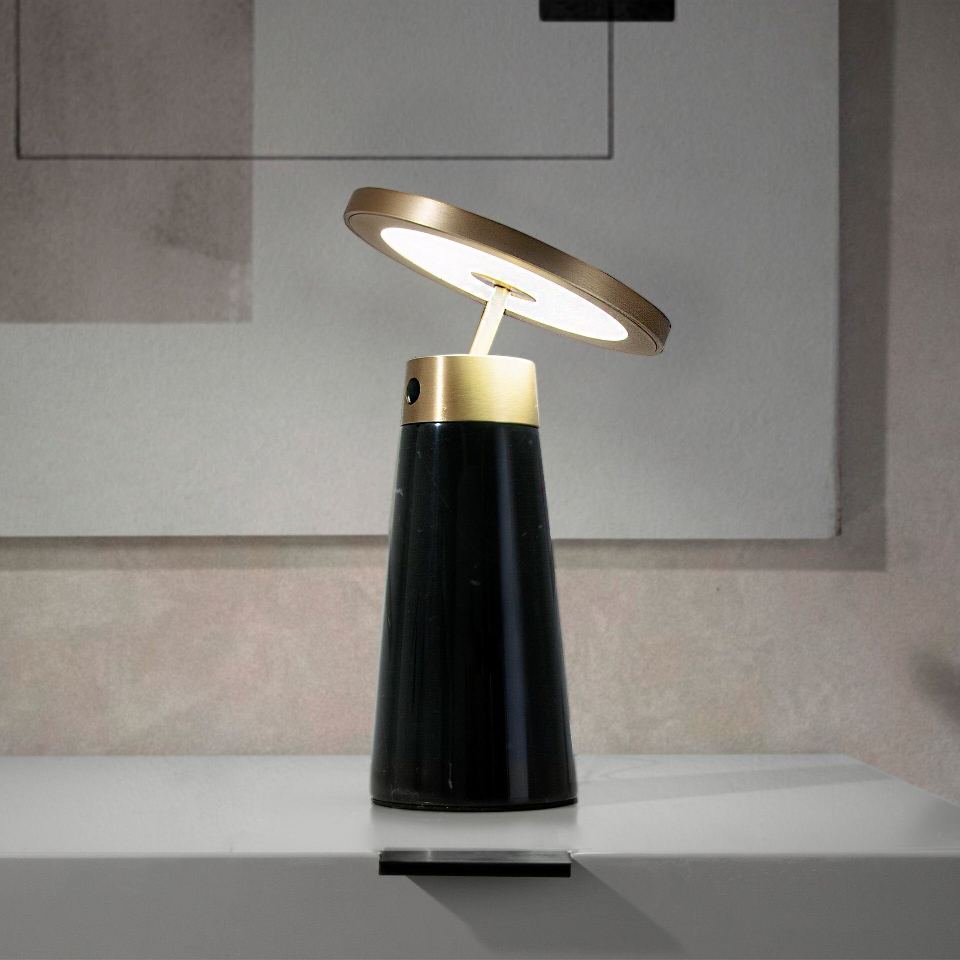 Table Lamp Black Marble
