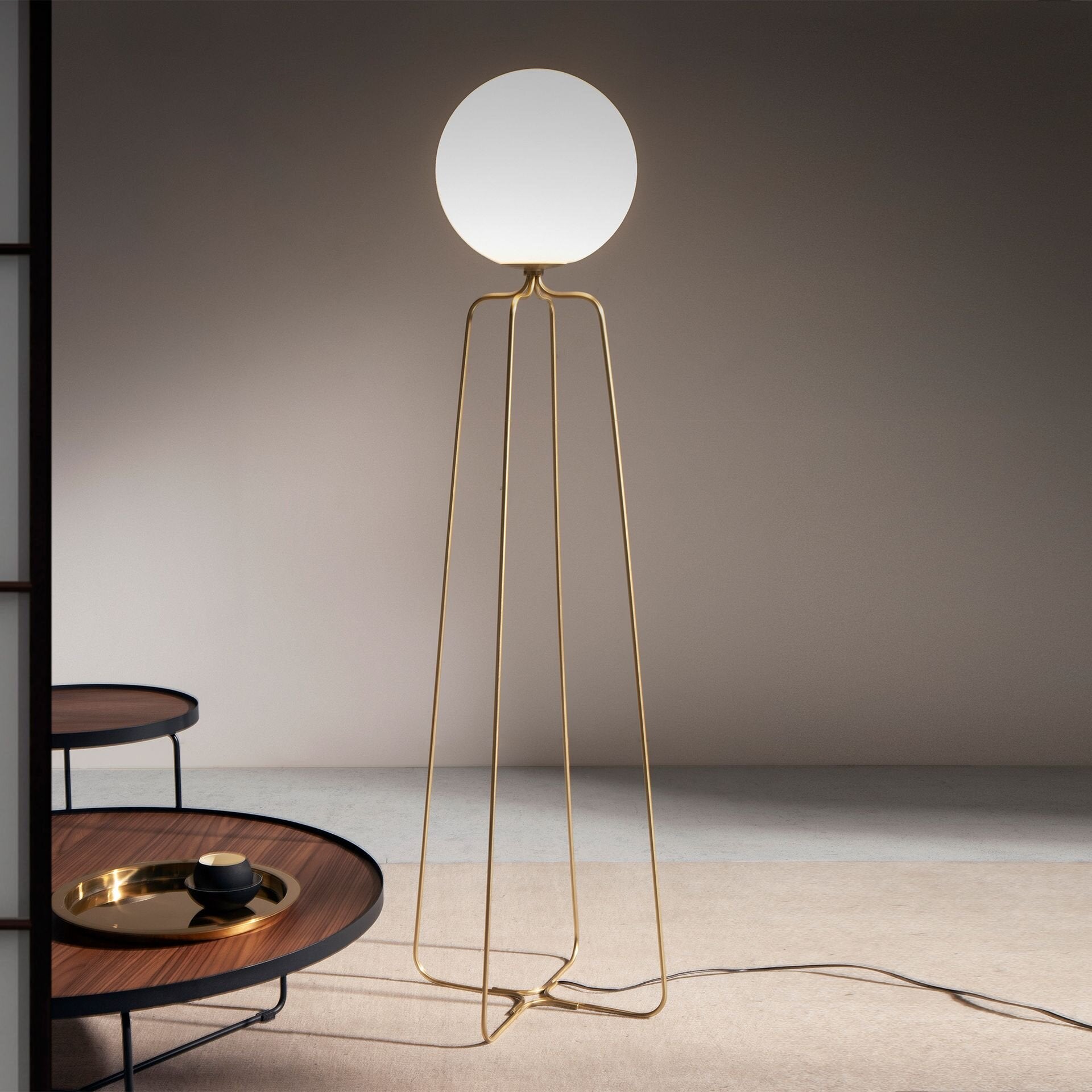 Floor Lamp Golden White S1