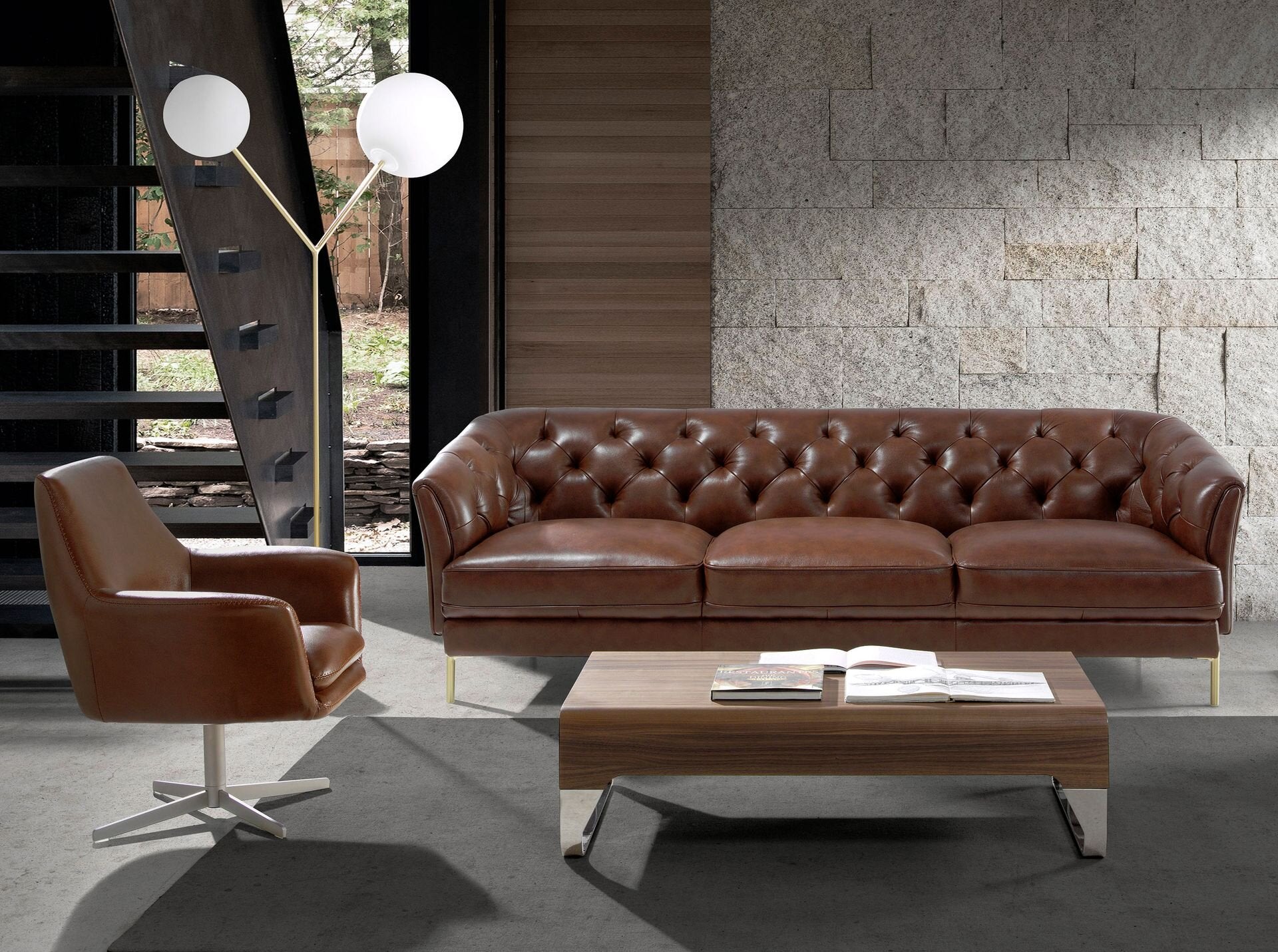 Floor Lamp Golden White S2