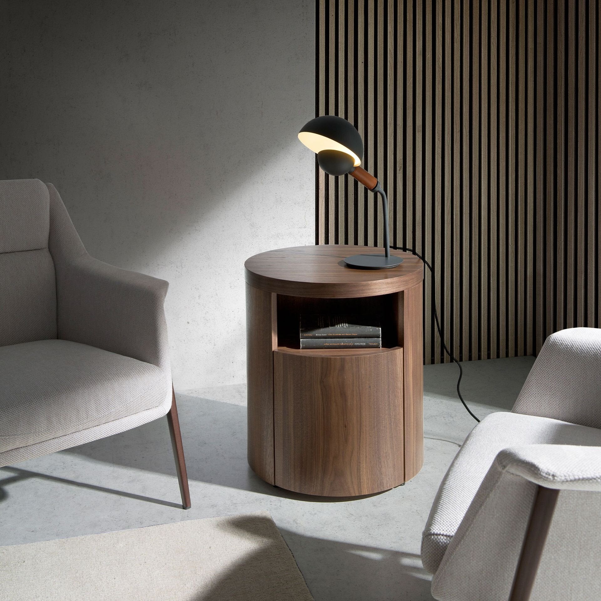 Bedside table walnut
