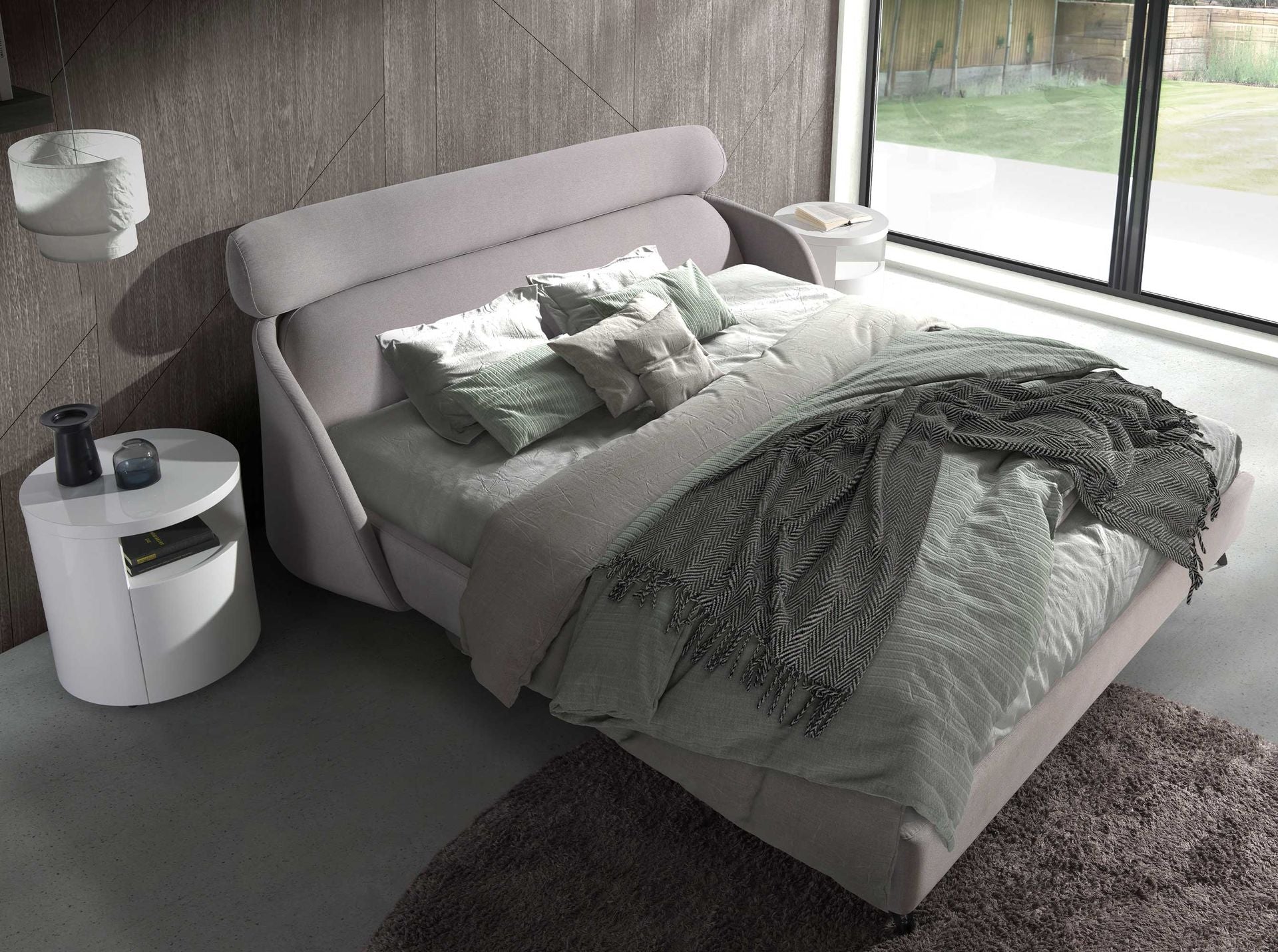 Bedside table white wood