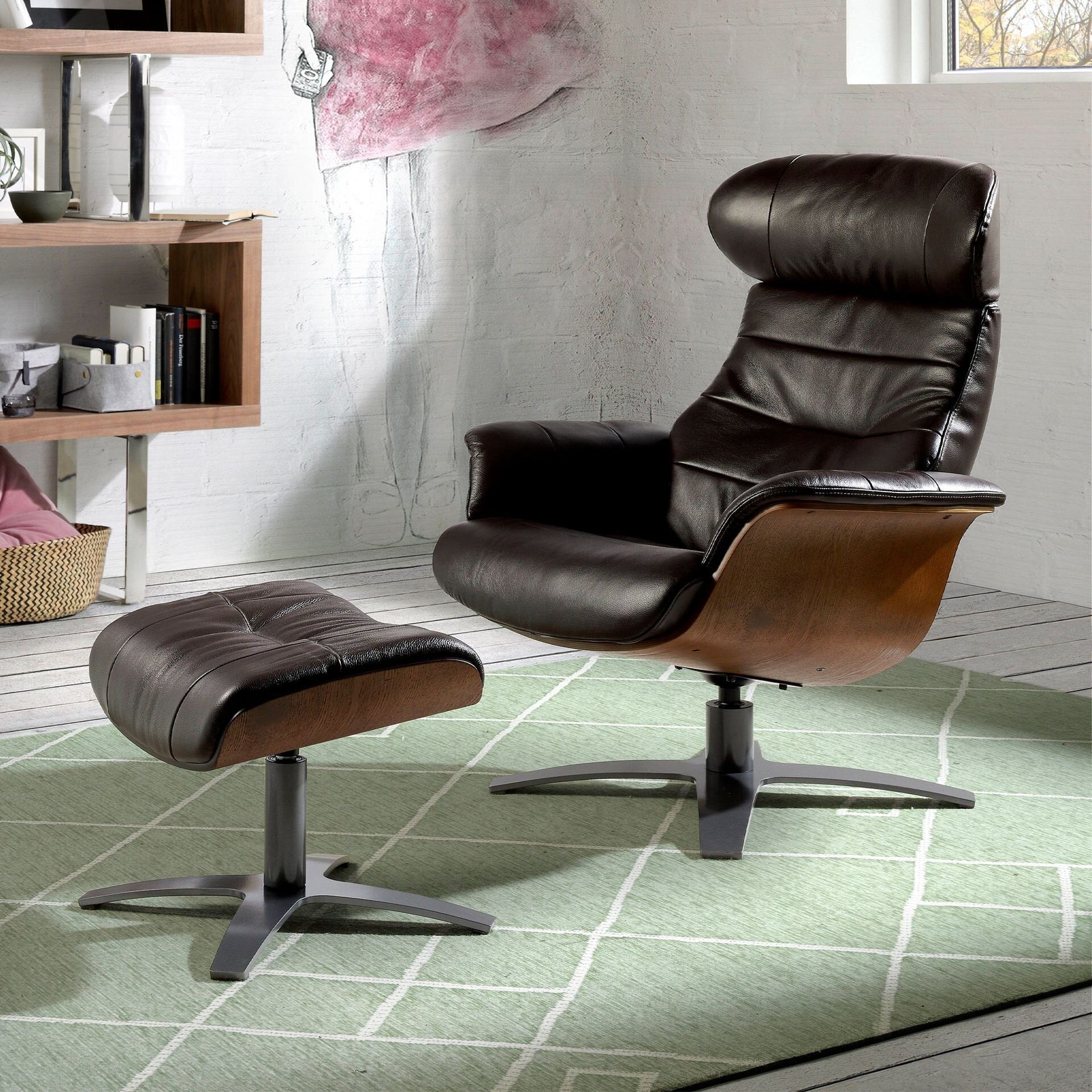 Chocolate Brown Leather Armchair