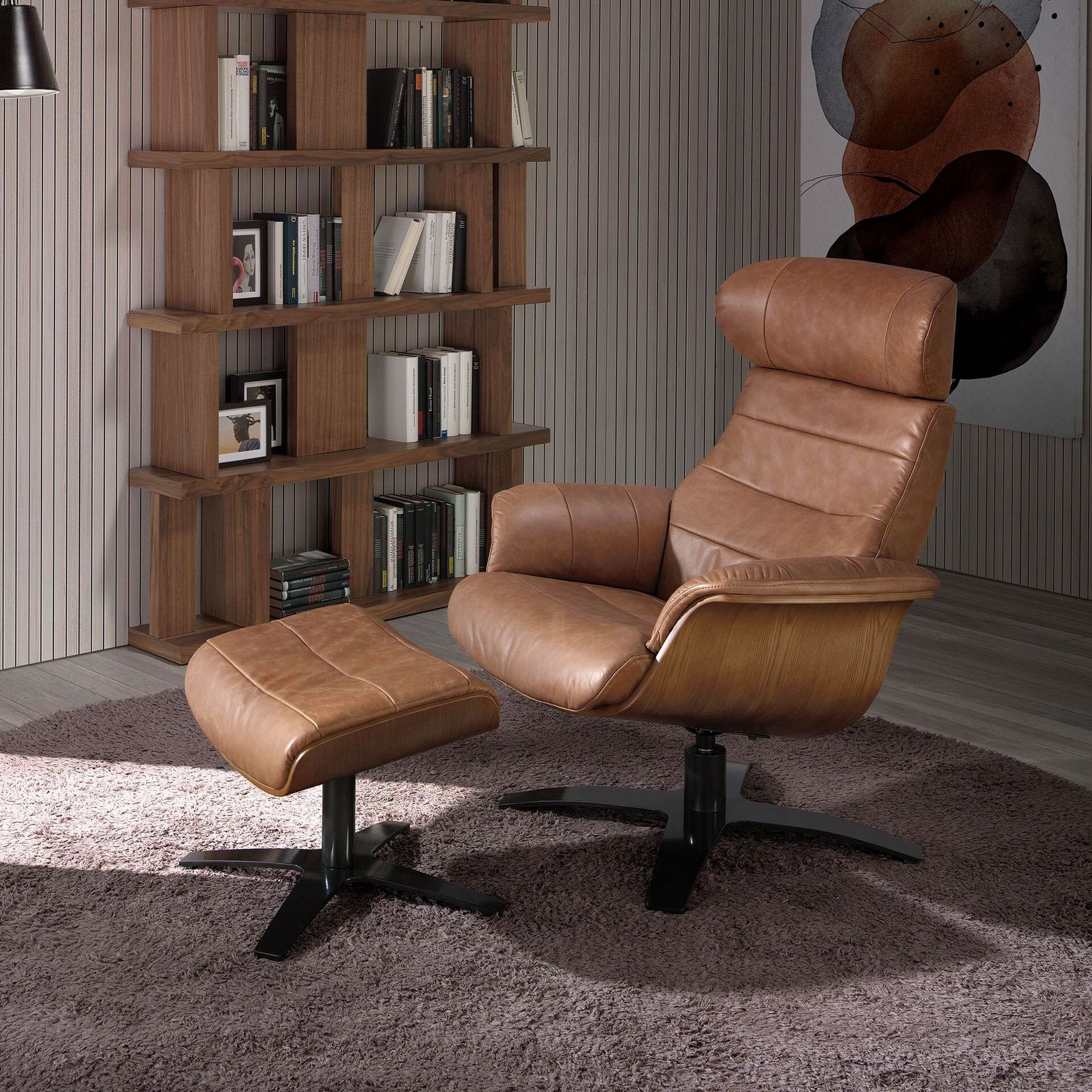 Camel Leather Armchair