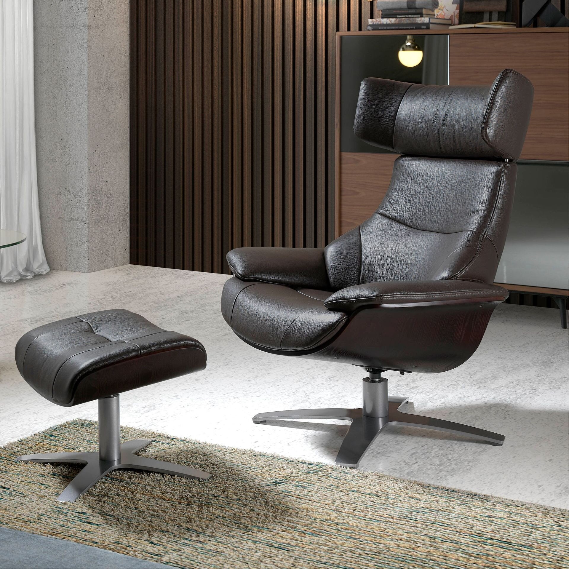 Chocolate Brown Leather Armchair