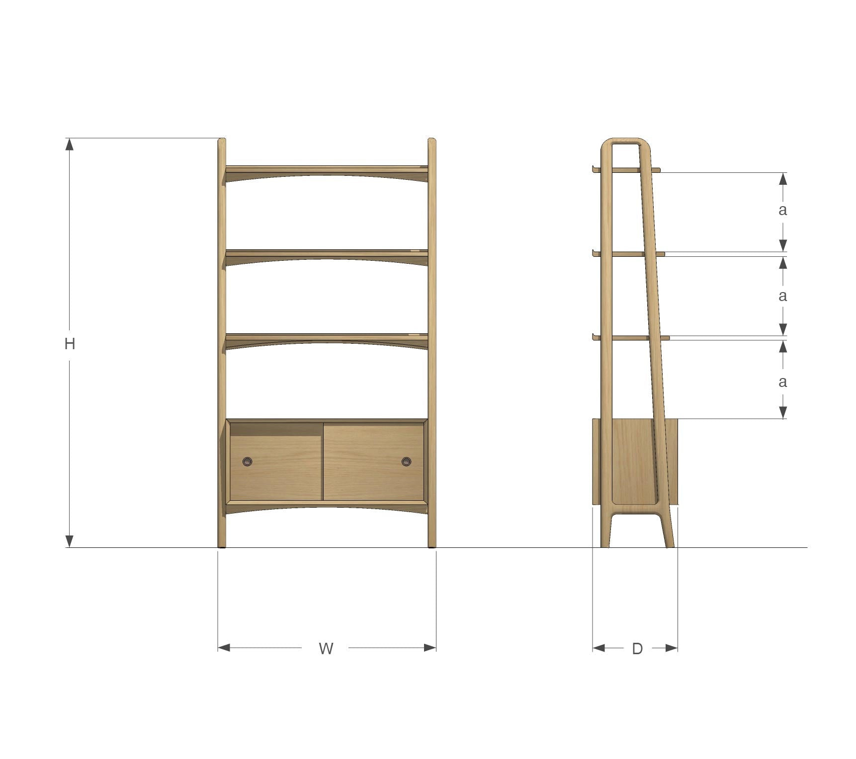 Stand Shelf with Cabinet