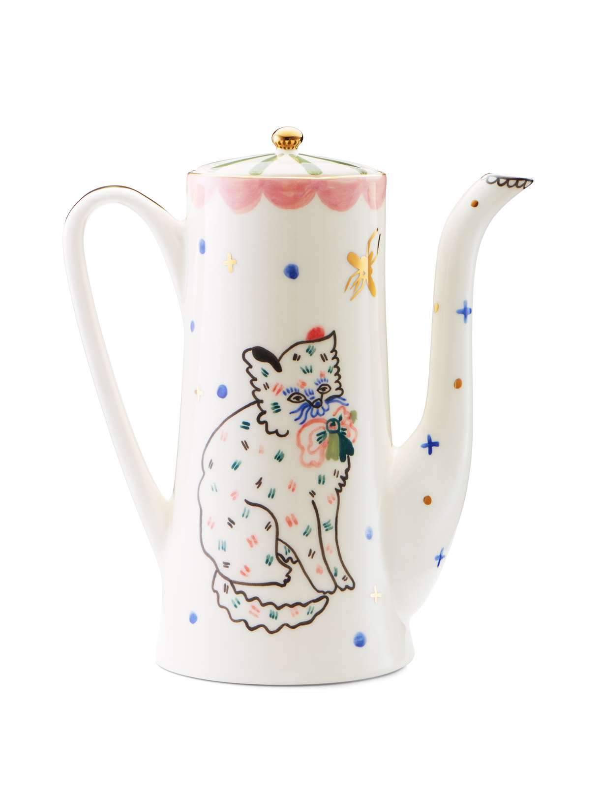 Teapot with cat