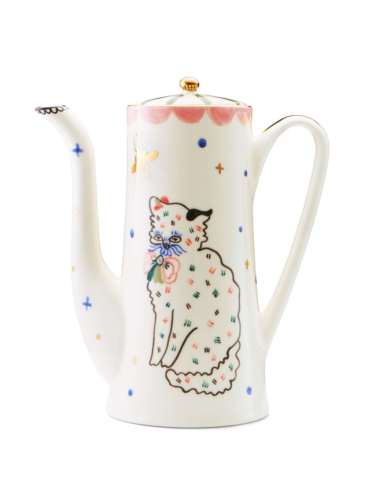 Teapot with cat