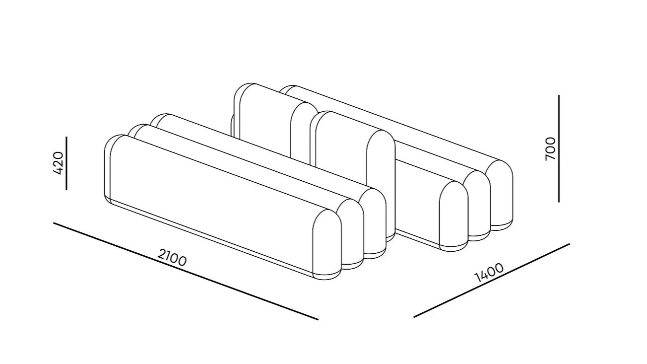 Puffa System Sofa M16