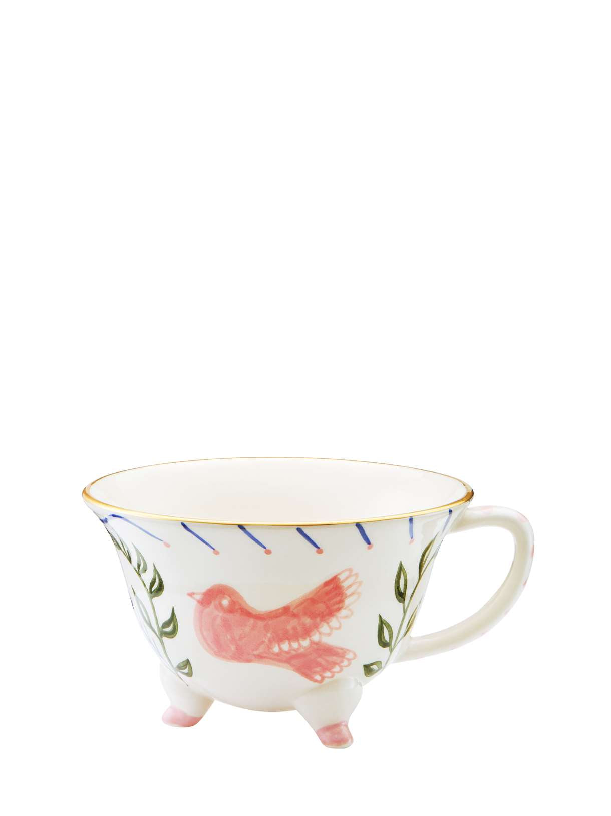 Ceramic cup with birds